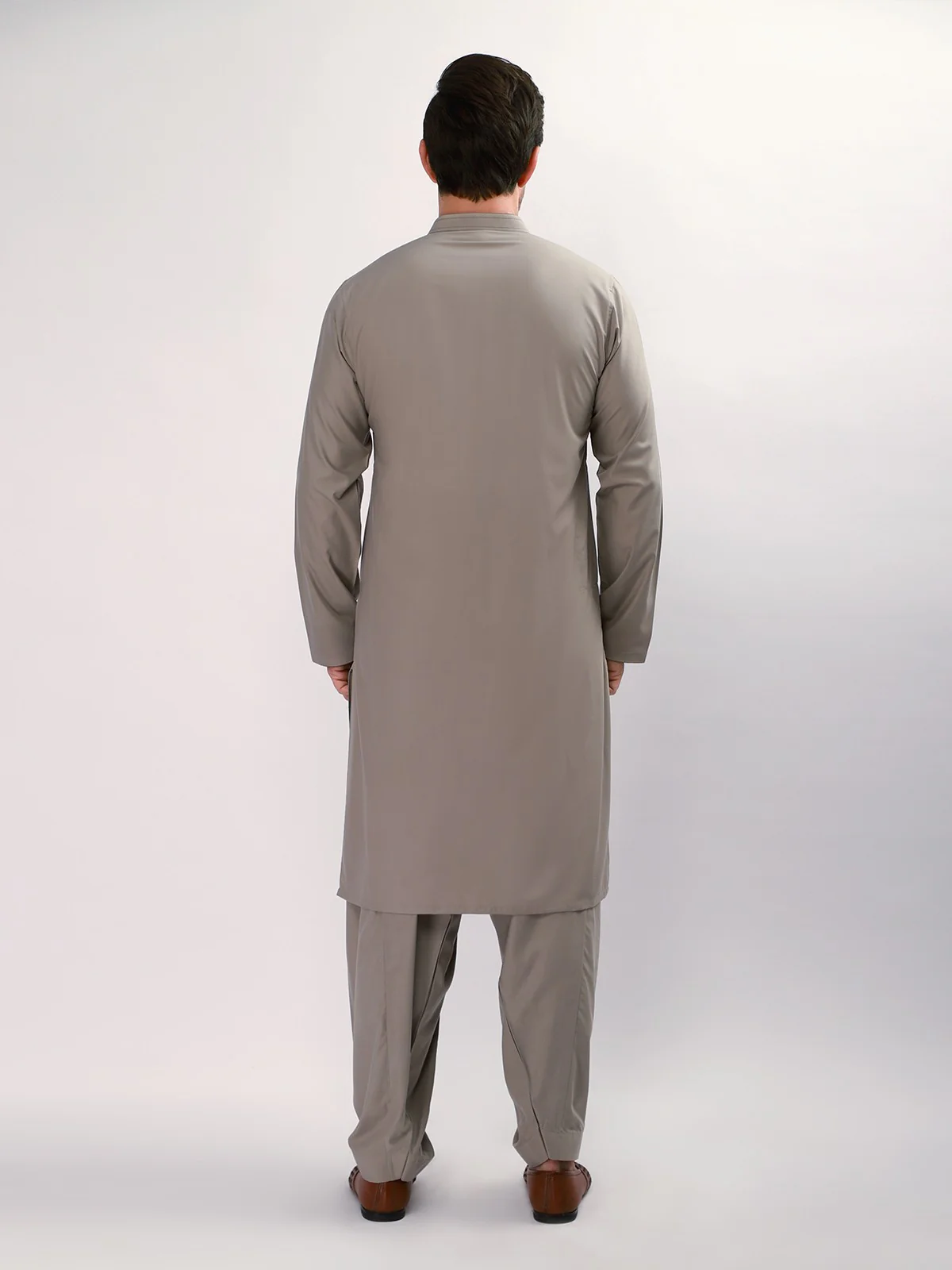 Men's Beige Shalwar Kameez - EMTSW21S-99073 - Image 3