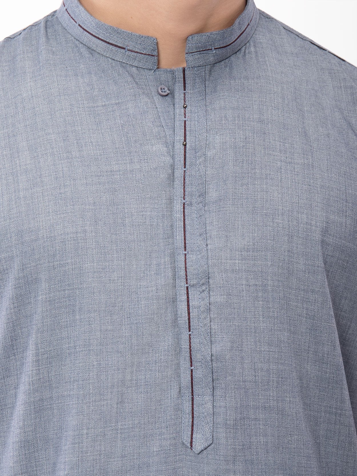 Men's Mid Blue Shalwar Kameez - EMTSW21S-99086 - Image 4