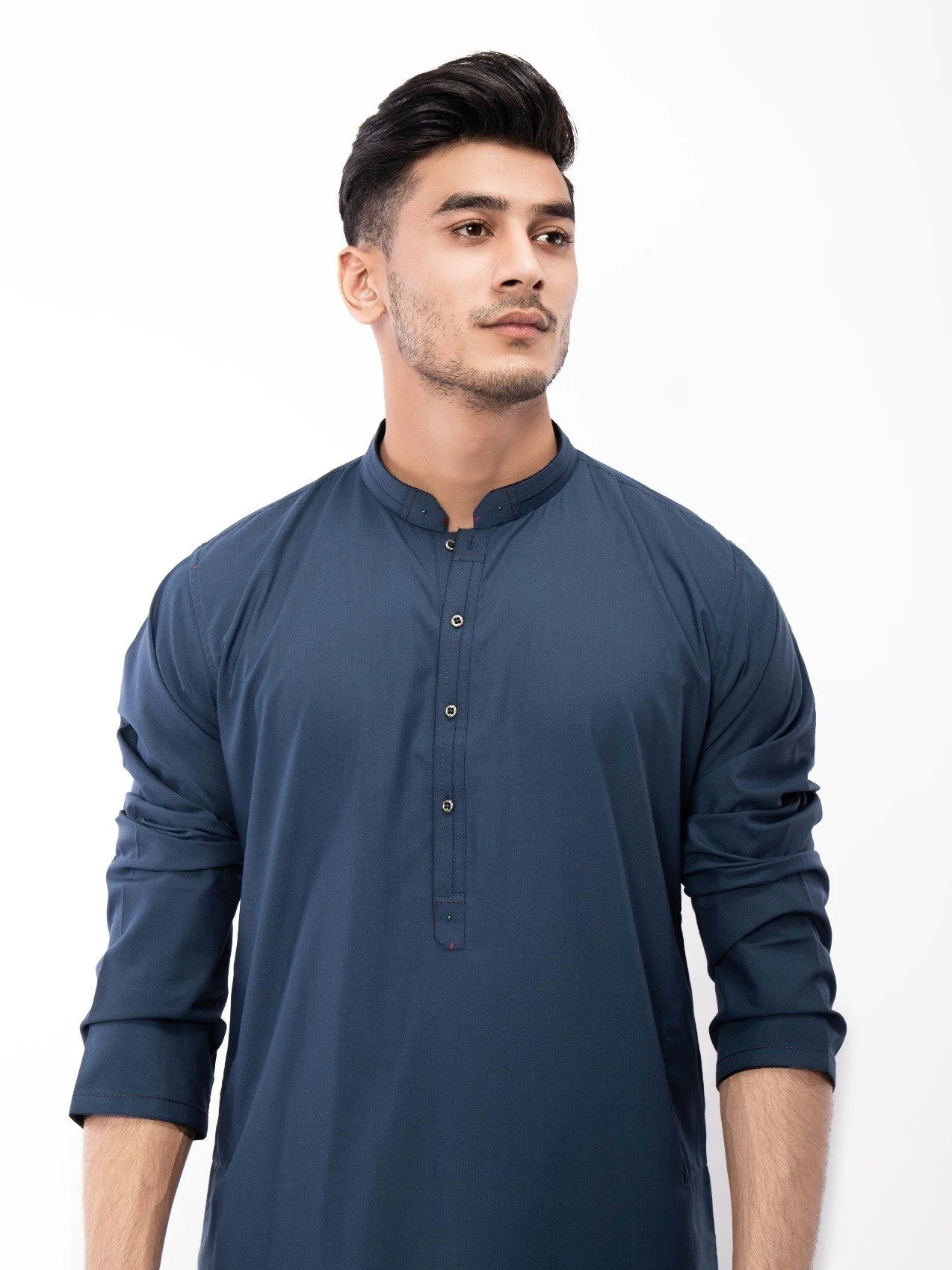 Men's Ocean Blue Shalwar Kameez - EMTSW21S-99097 - Image 2