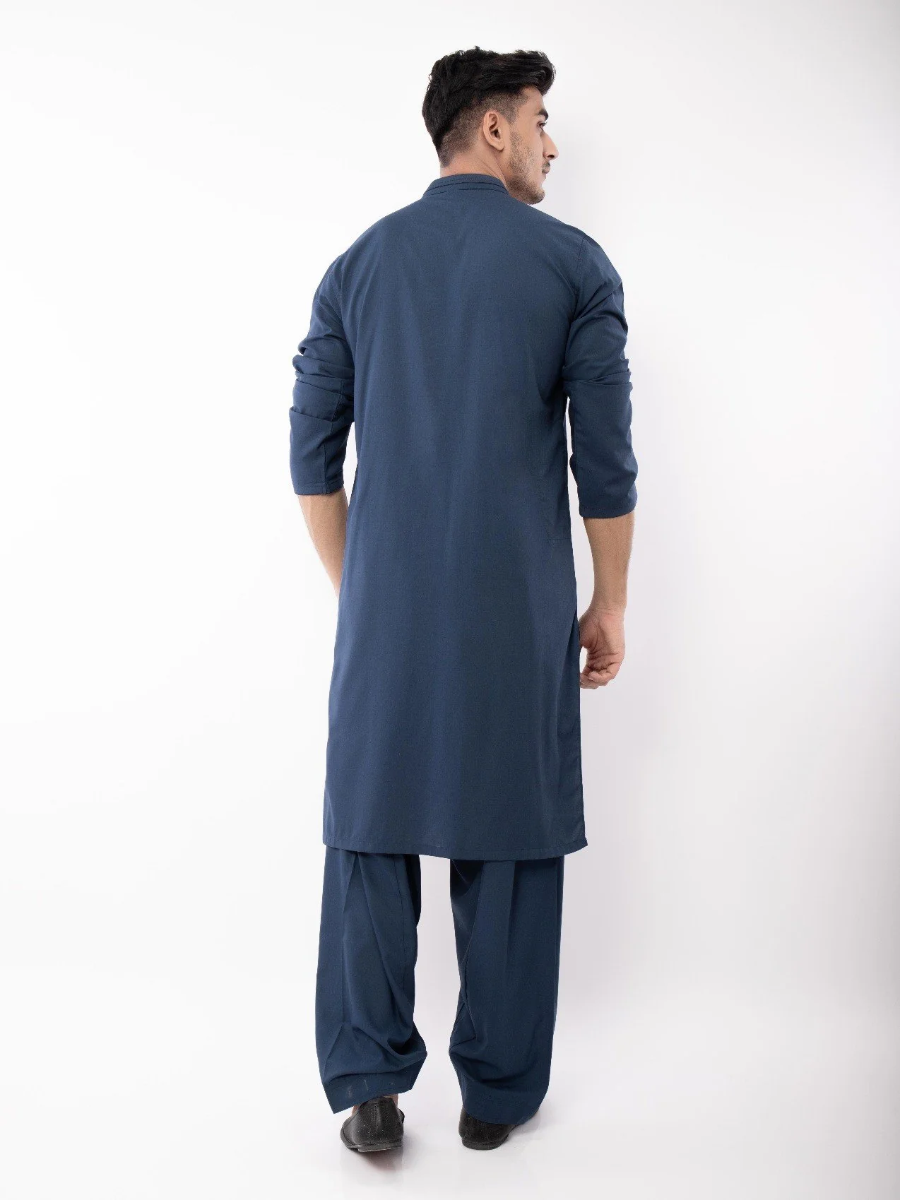 Men's Ocean Blue Shalwar Kameez - EMTSW21S-99097 - Image 3