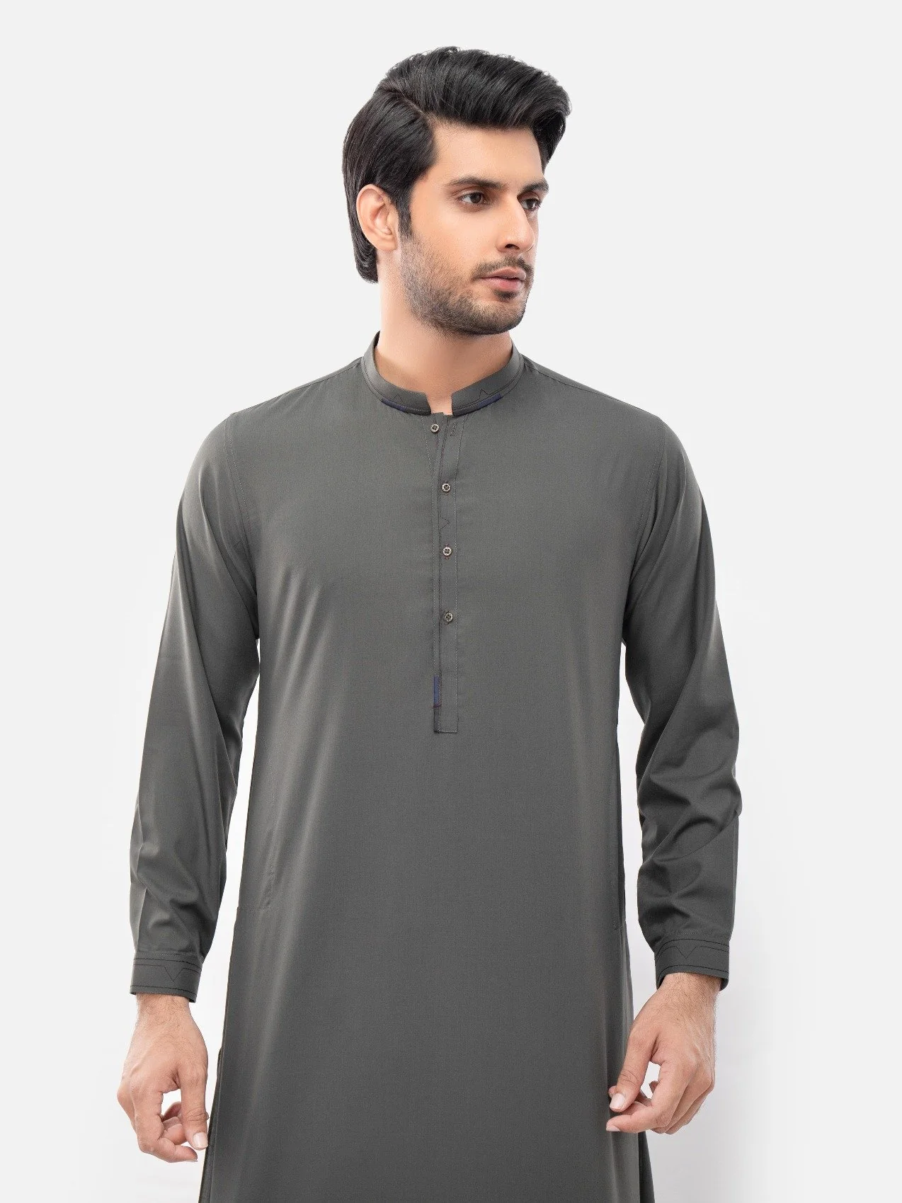 Men's Bottle Green Shalwar Kameez - EMTSW21S-99099 - Image 2