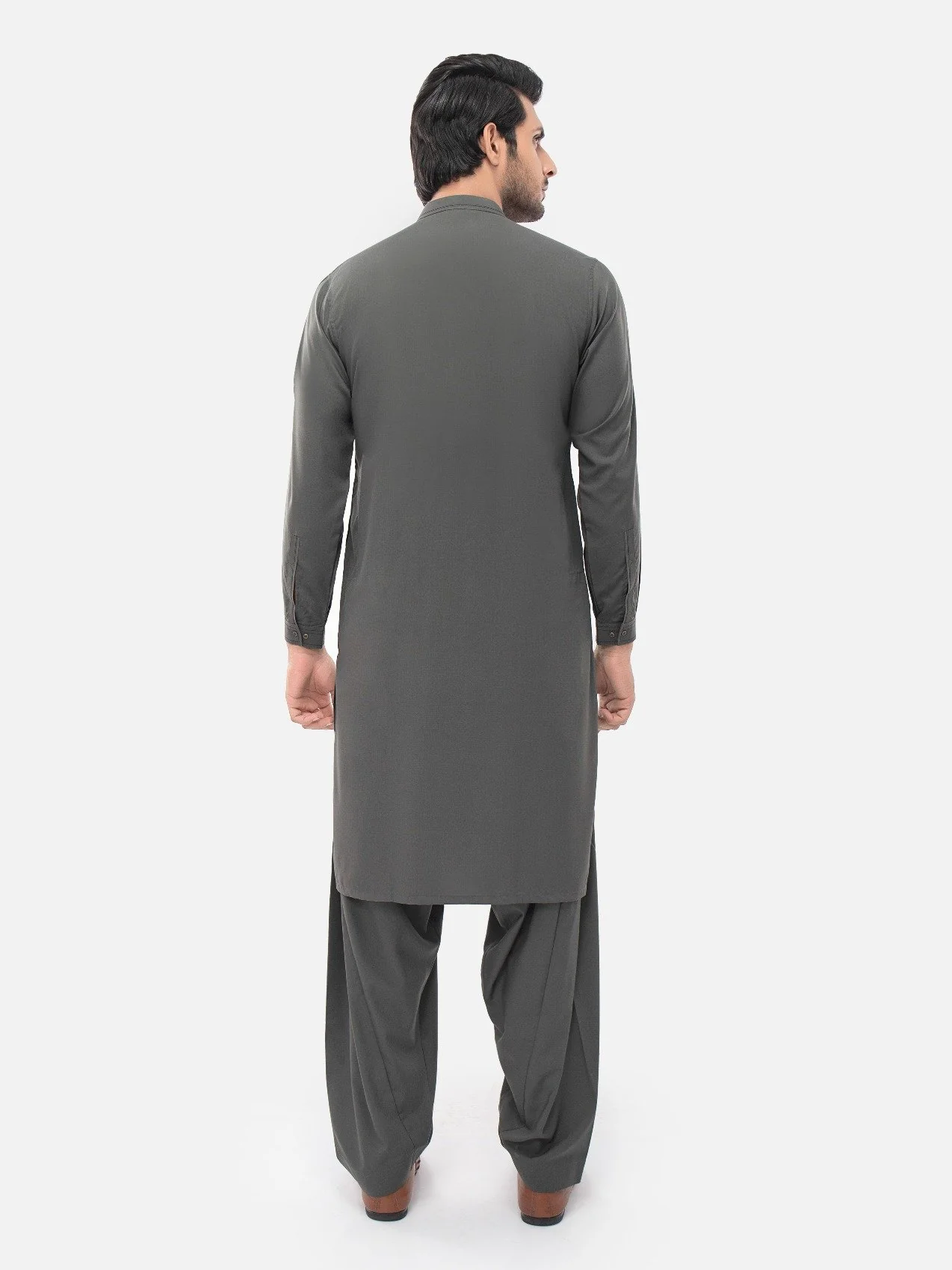 Men's Bottle Green Shalwar Kameez - EMTSW21S-99099 - Image 4