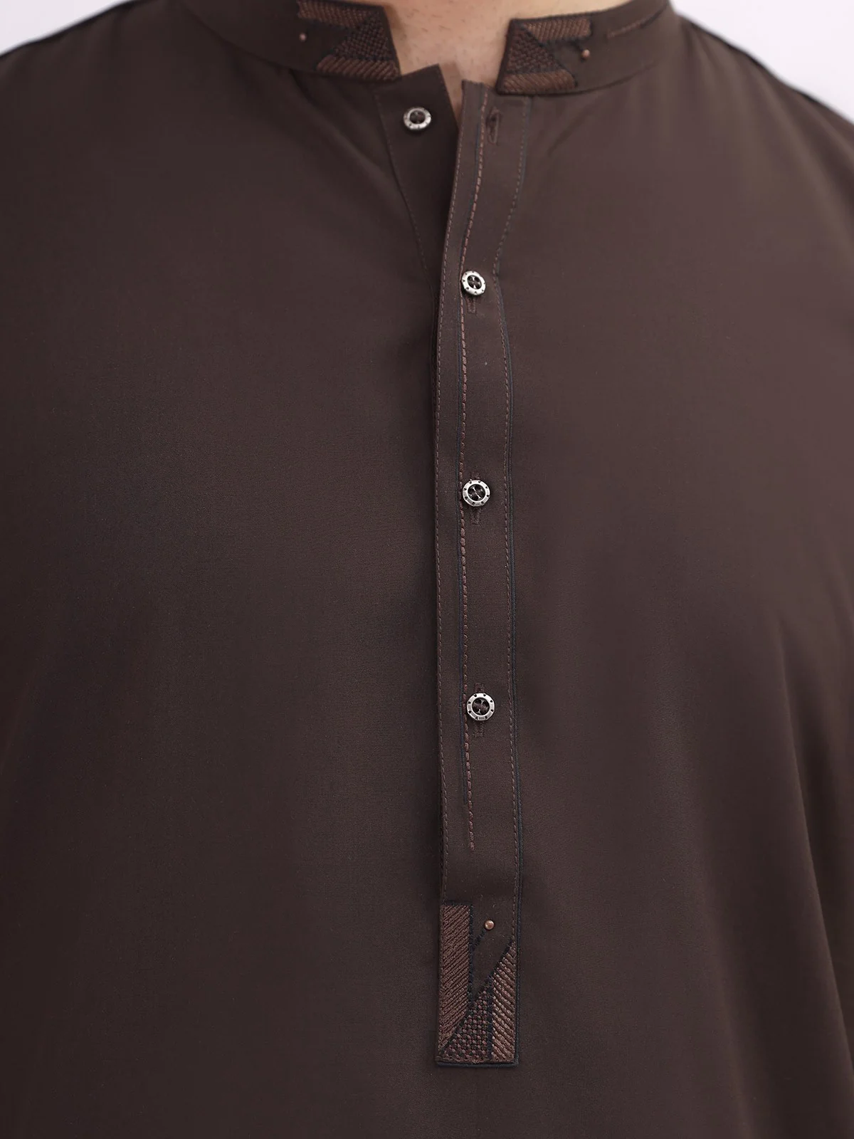 Men's Dark Brown Shalwar Kameez - EMTSW21S-99115 - Image 2