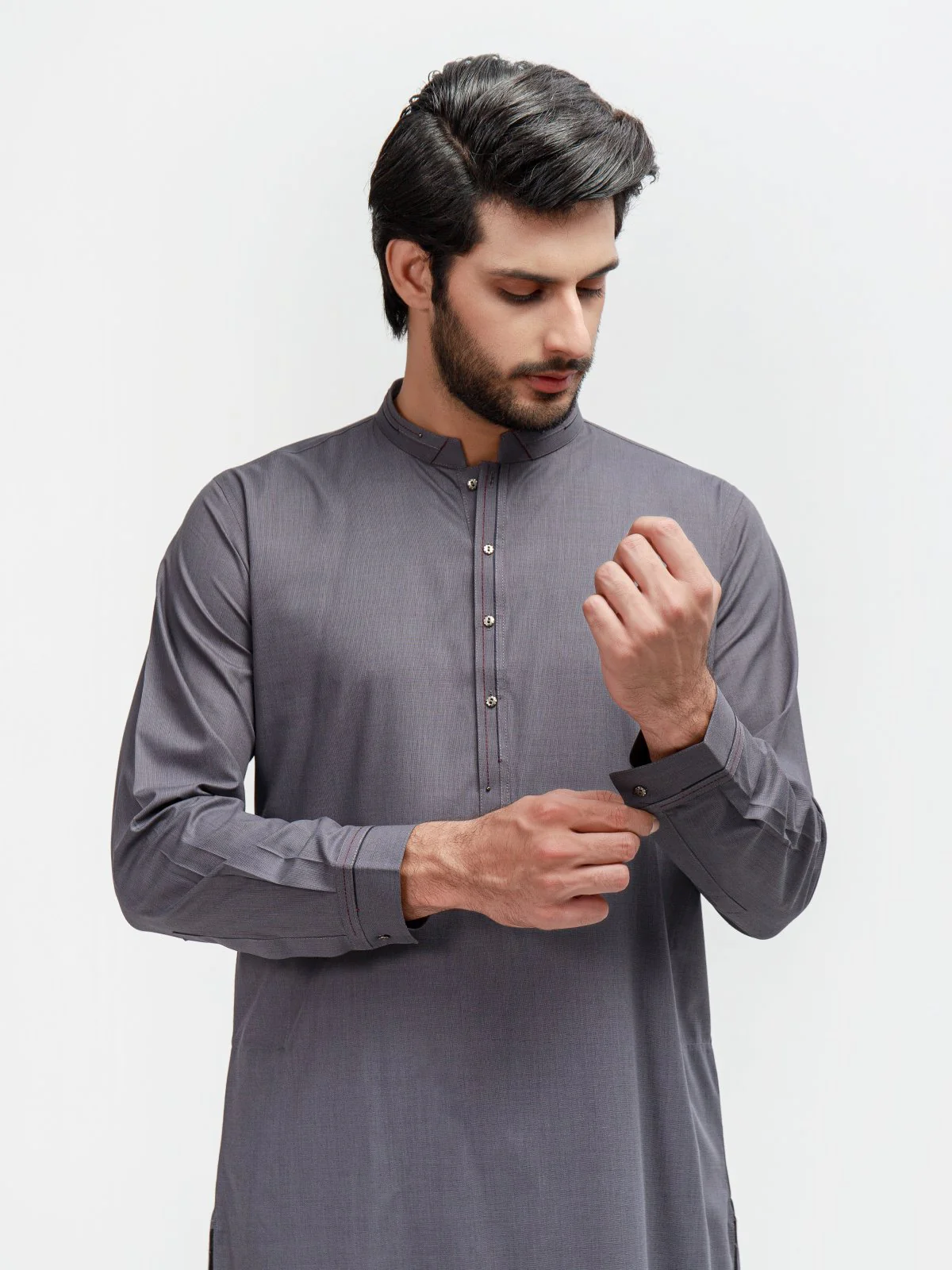 Men's Purple Shalwar Kameez - EMTSW21S-99122 - Image 2