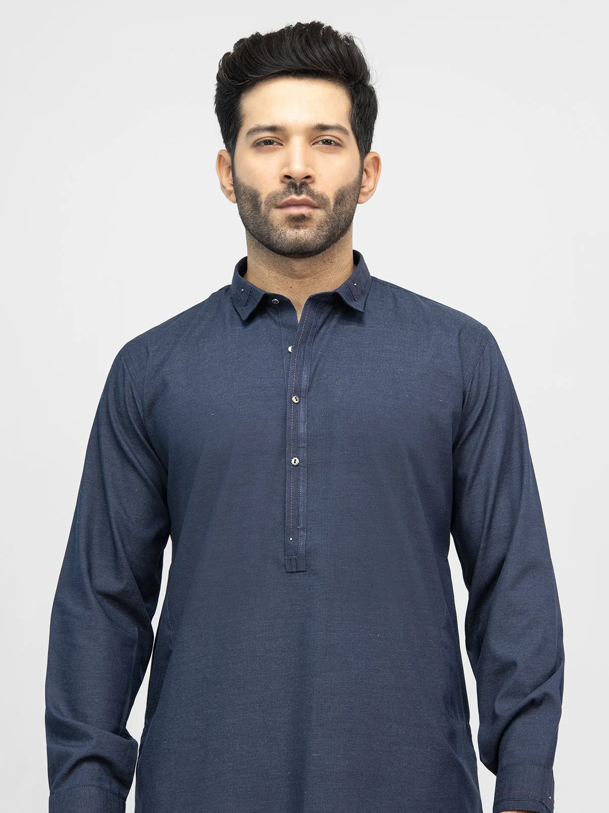 Men's Navy Shalwar Kameez - EMTSW21S-99138 - Image 2