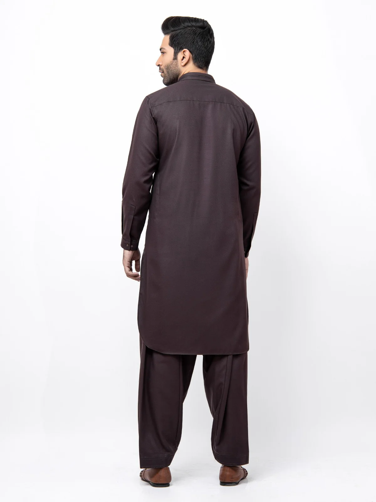Men's Brown Shalwar Kameez - EMTSW21S-99149 - Image 5