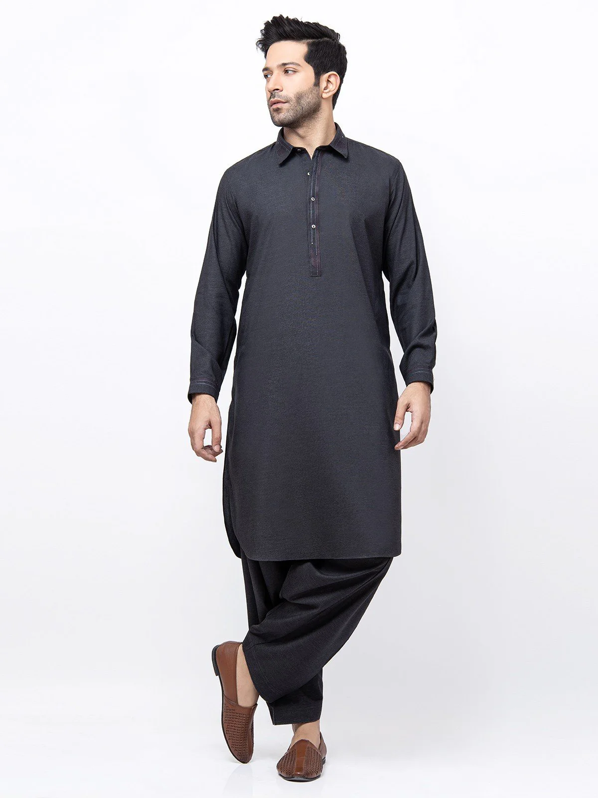 Men's Charcoal Shalwar Kameez - EMTSW21S-99154