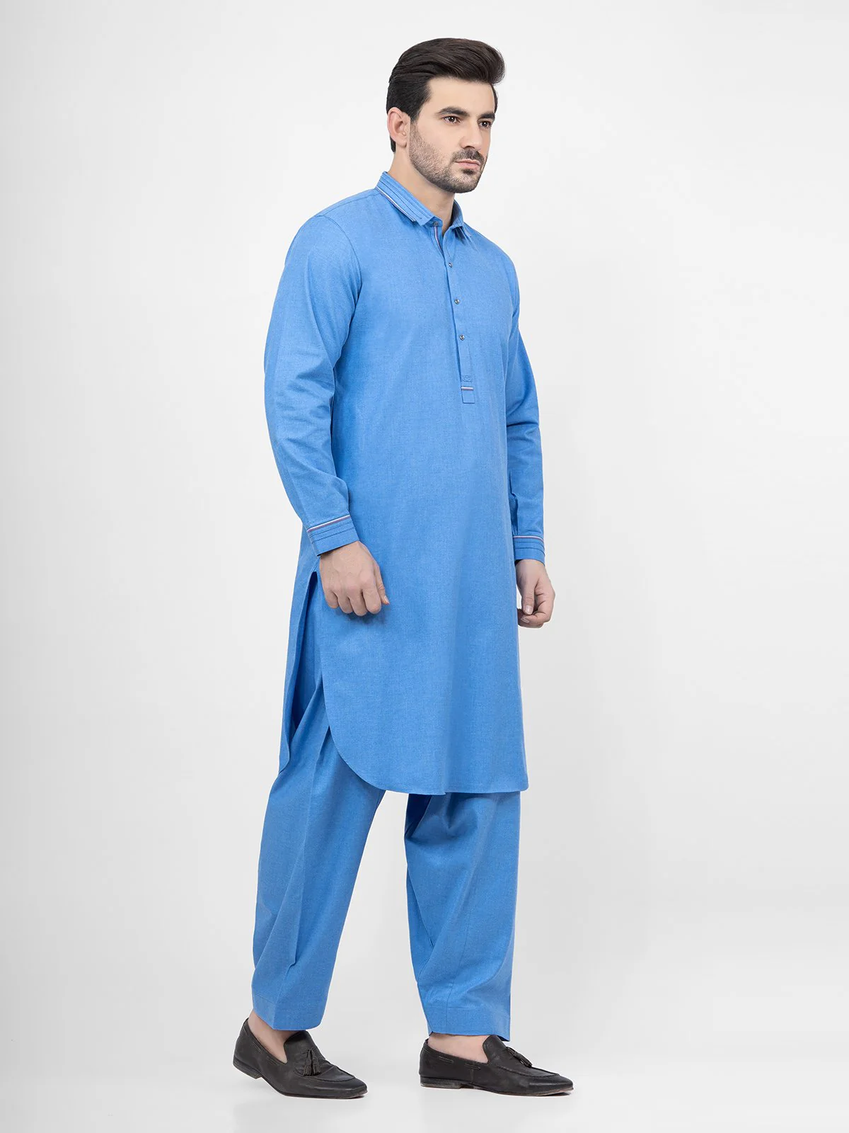 Men's Sky Blue Shalwar Kameez - EMTSW21S-99160 - Image 3