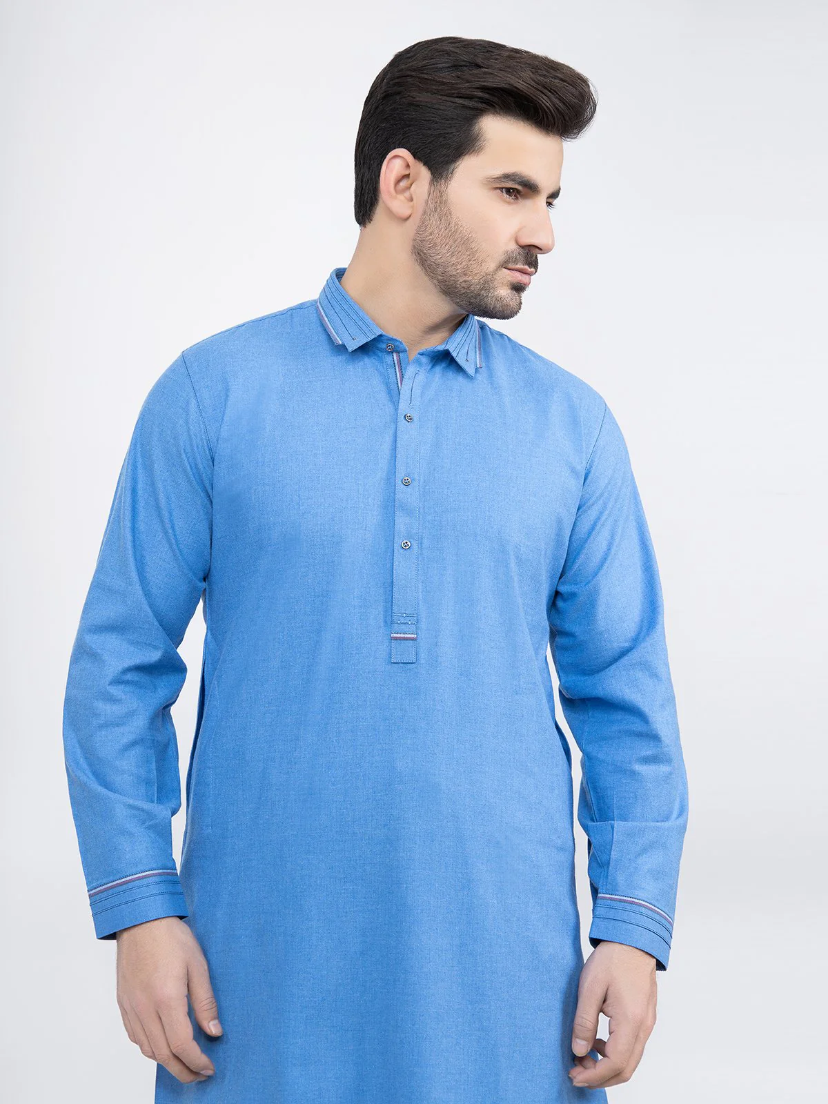 Men's Sky Blue Shalwar Kameez - EMTSW21S-99160 - Image 4