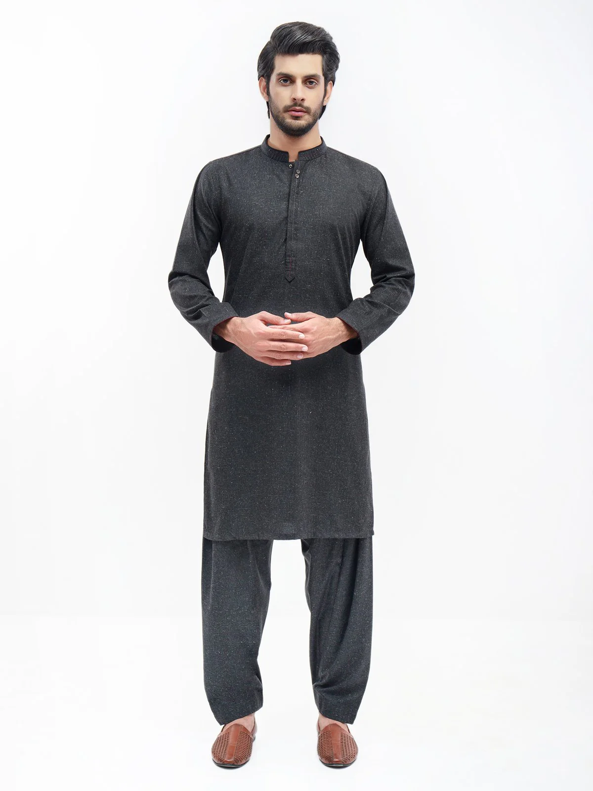 Men's Charcoal Shalwar Kameez - EMTSW21S-99162
