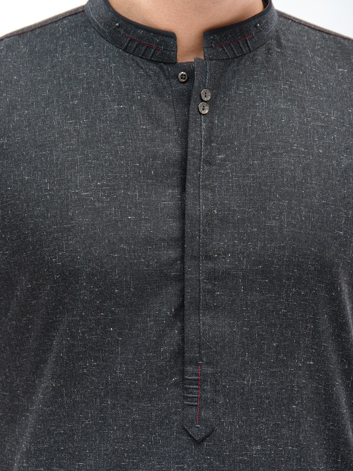 Men's Charcoal Shalwar Kameez - EMTSW21S-99162 - Image 3