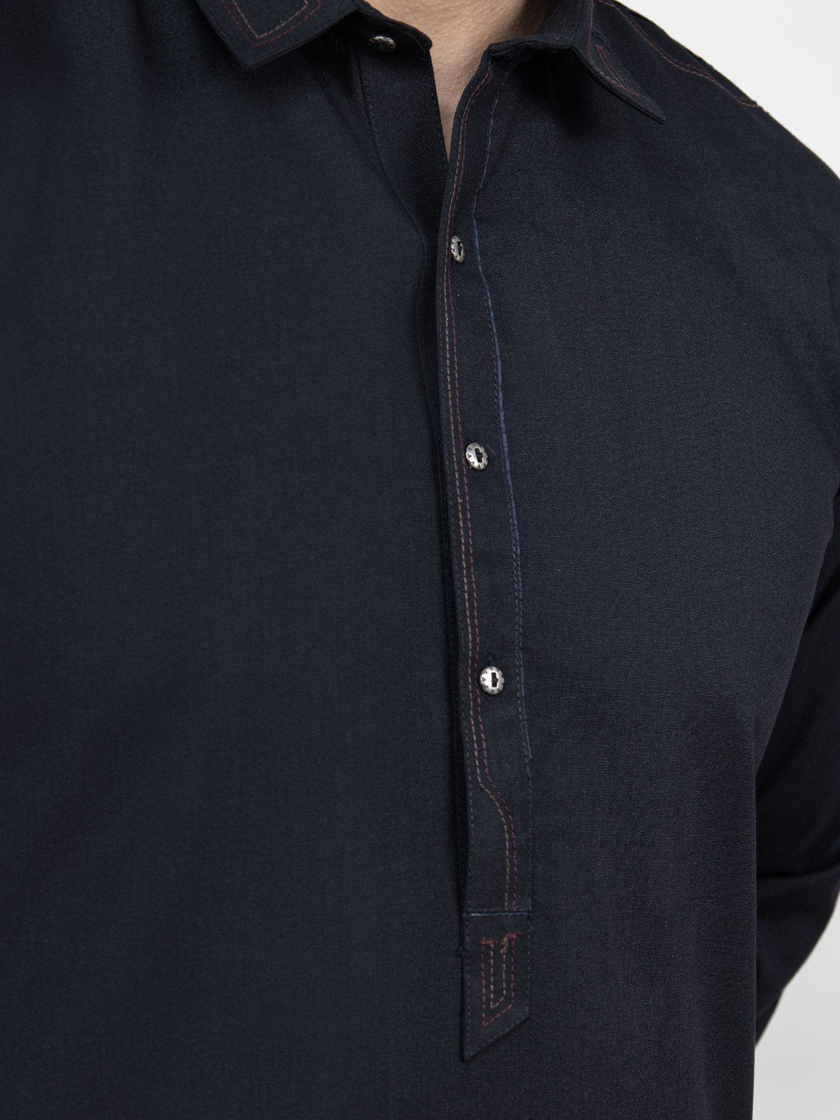Men's Black Shalwar Kameez - EMTSW21S-99163 - Image 4