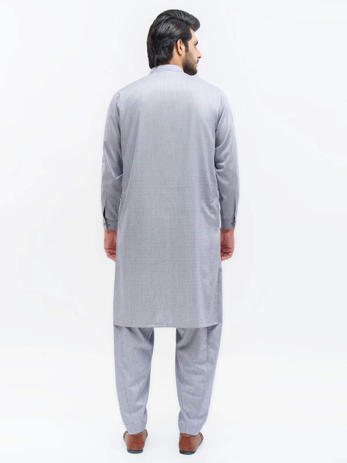 Men's Light Purple Shalwar Kameez - EMTSW21S-99164 - Image 4