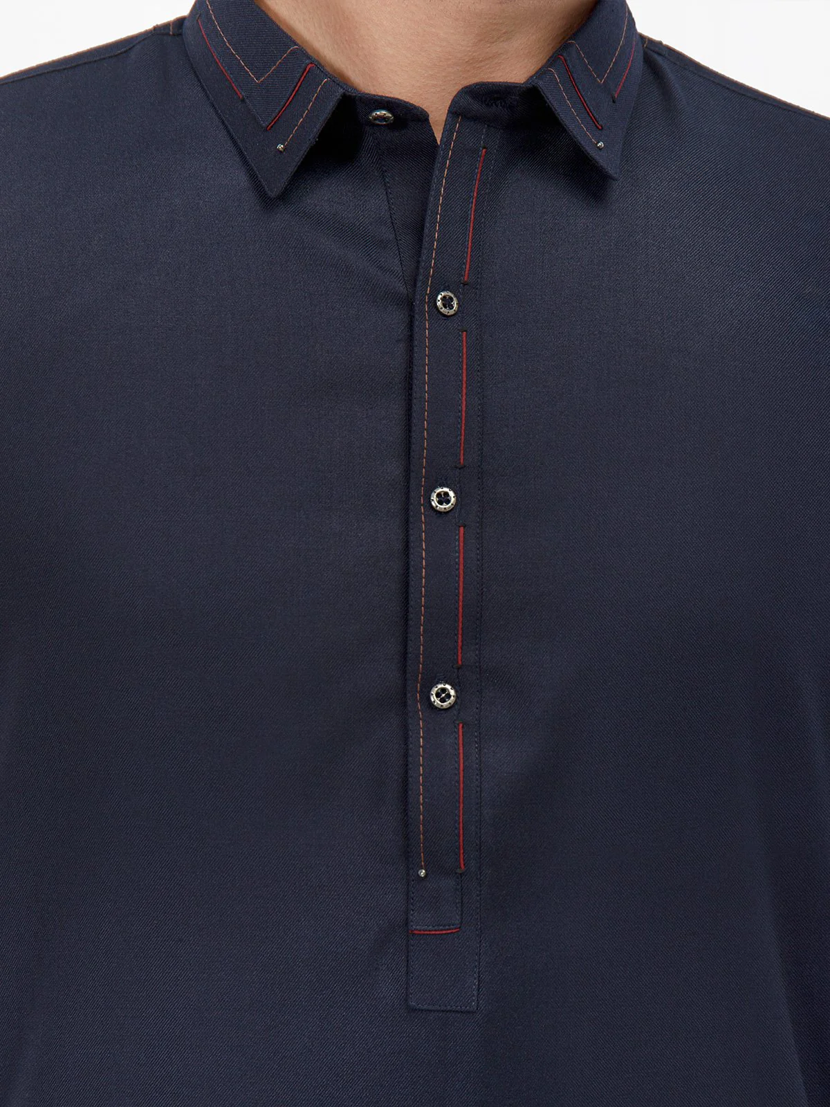 Men's Navy Blue Shalwar Kameez - EMTSW21S-99169 - Image 3