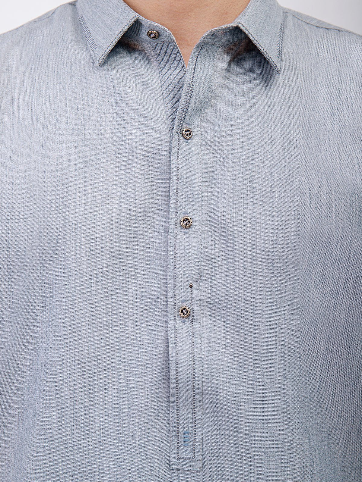 Men's Ash Grey Shalwar Kameez - EMTSW21S-99174 - Image 3