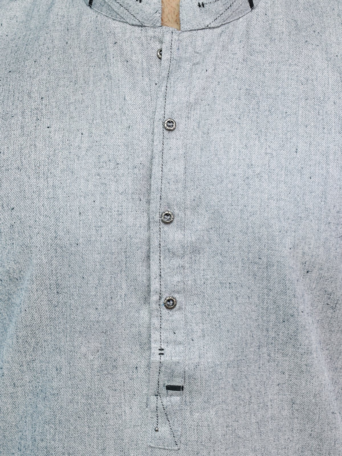 Men's Light Grey Shalwar Kameez - EMTSW21W-99127 - Image 3