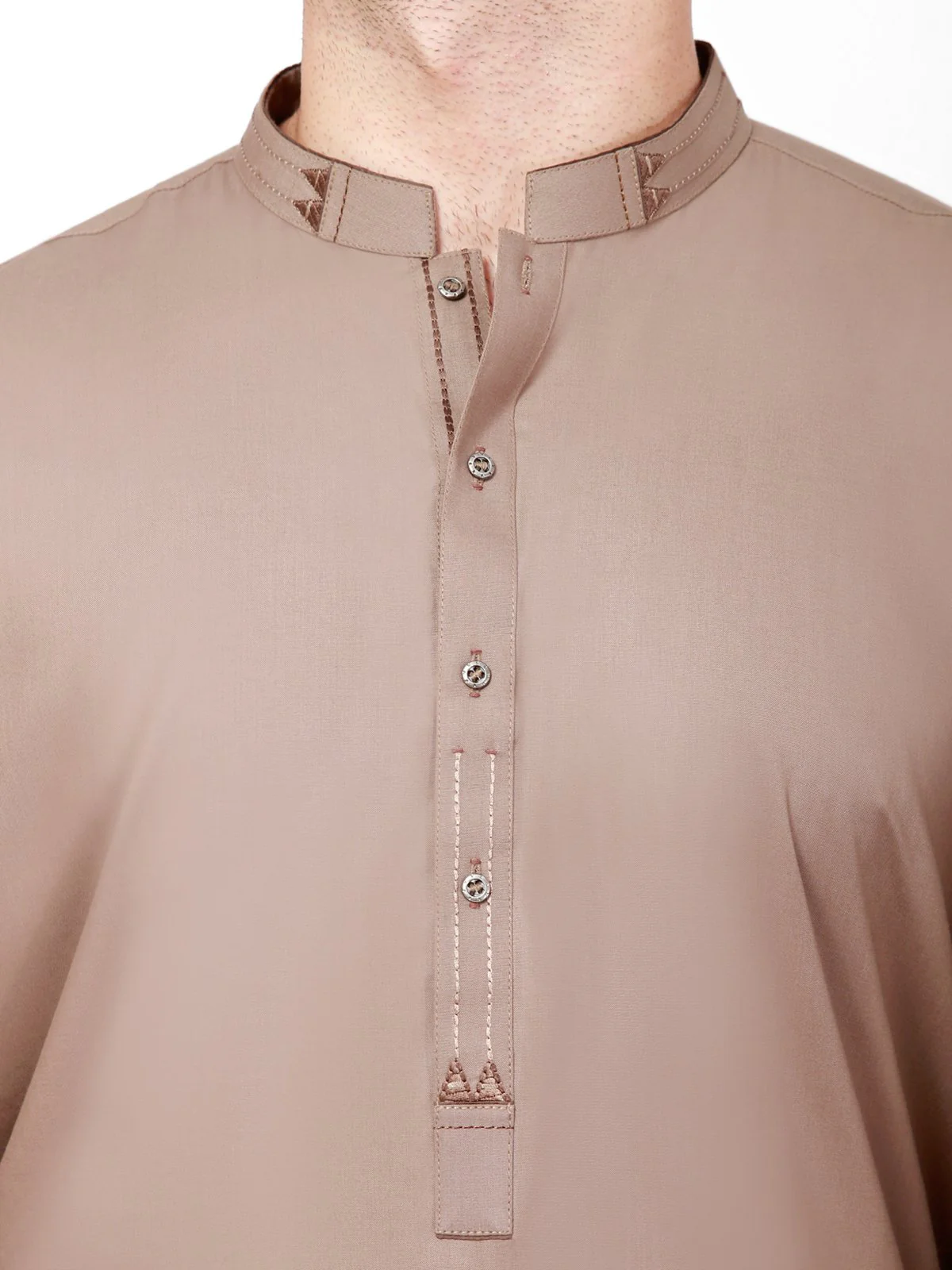 Men's Light Brown Shalwar Kameez - EMTSW22S-99102 - Image 2