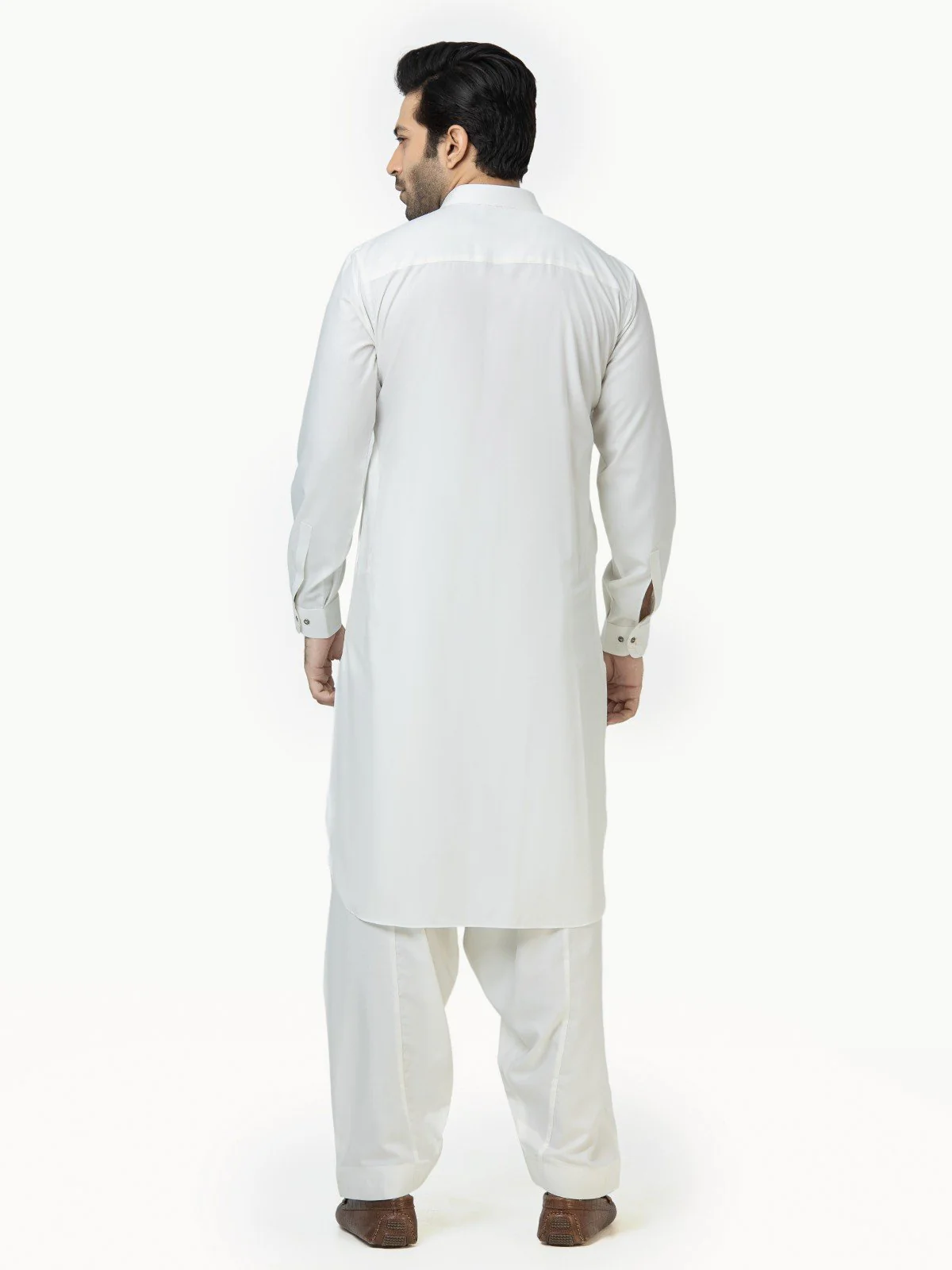 Men's Off White Shalwar Kameez - EMTSW22S-99119 - Image 4