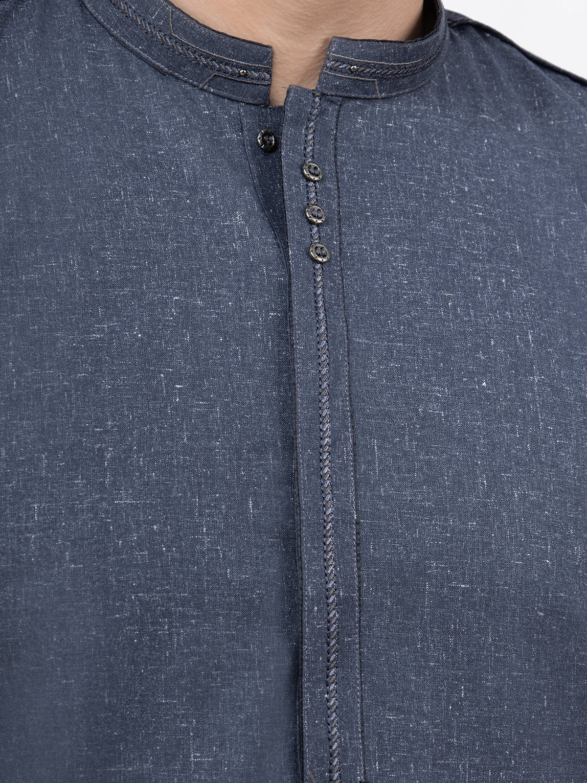 Men's Dark Navy Shalwar Kameez - EMTSW22S-99166 - Image 5