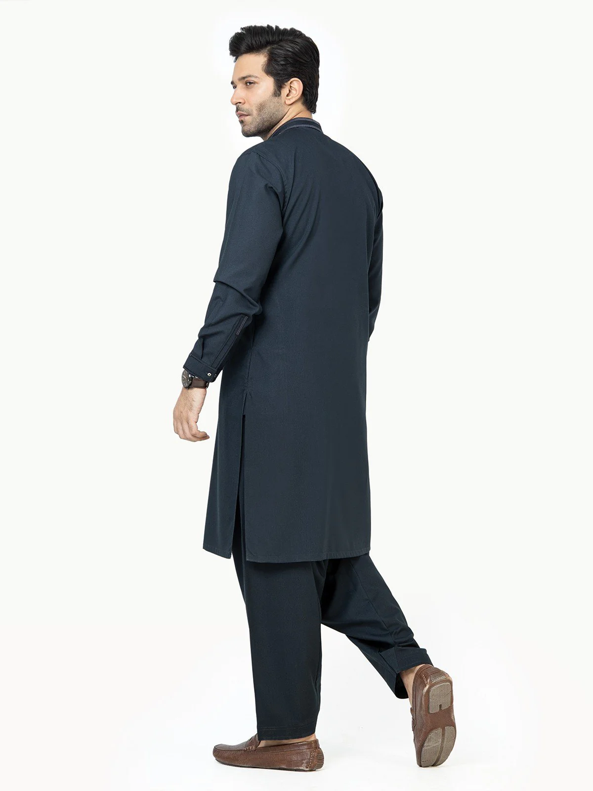 Men's Black Shalwar Kameez - EMTSW22S-99167 - Image 4