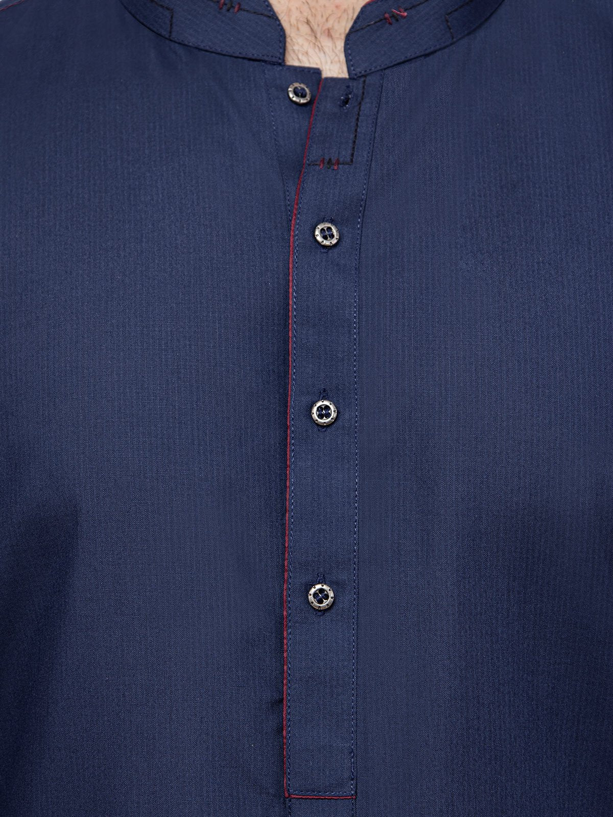 Men's Navy Blue Shalwar Kameez - EMTSW22S-99178 - Image 4