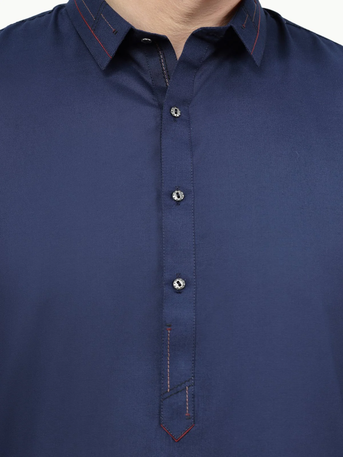 Men's Navy Shalwar Kameez - EMTSW22S-99179 - Image 3