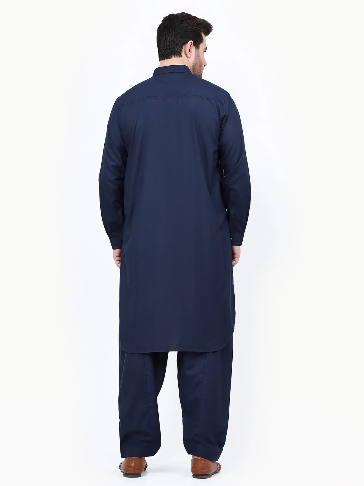 Men's Navy Shalwar Kameez - EMTSW22S-99179 - Image 5