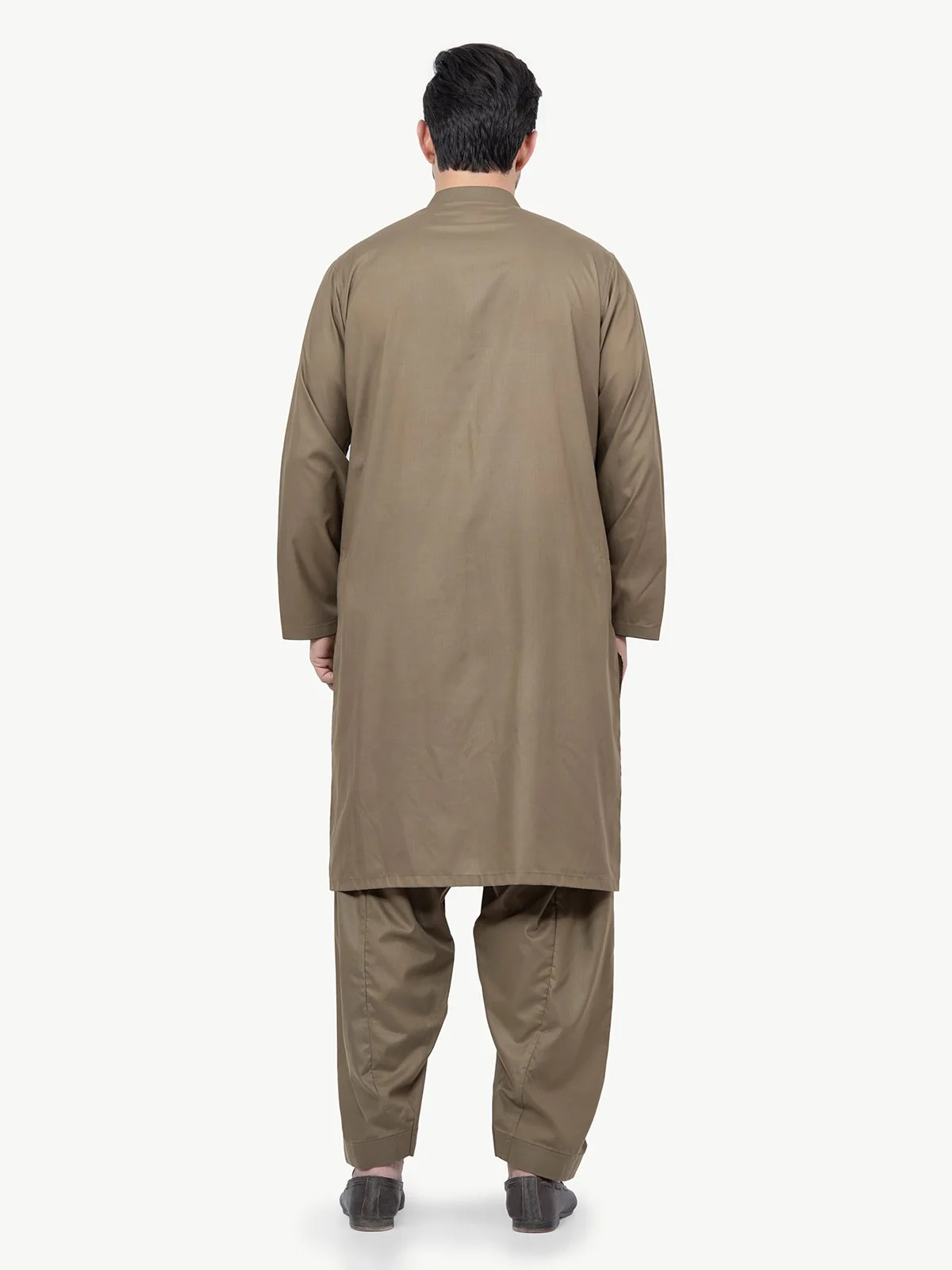 Men's Olive Shalwar Kameez - EMTSW22S-99181 - Image 4