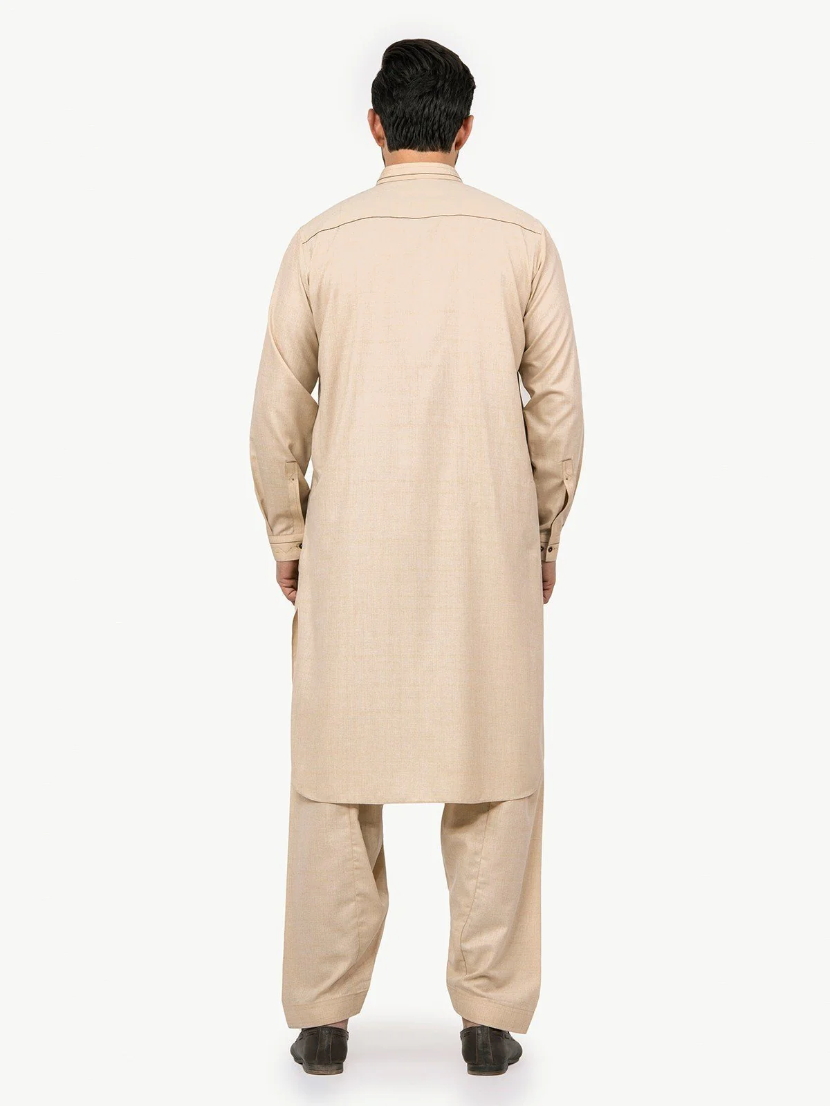 Men's Beige Shalwar Kameez - EMTSW22S-99184 - Image 4