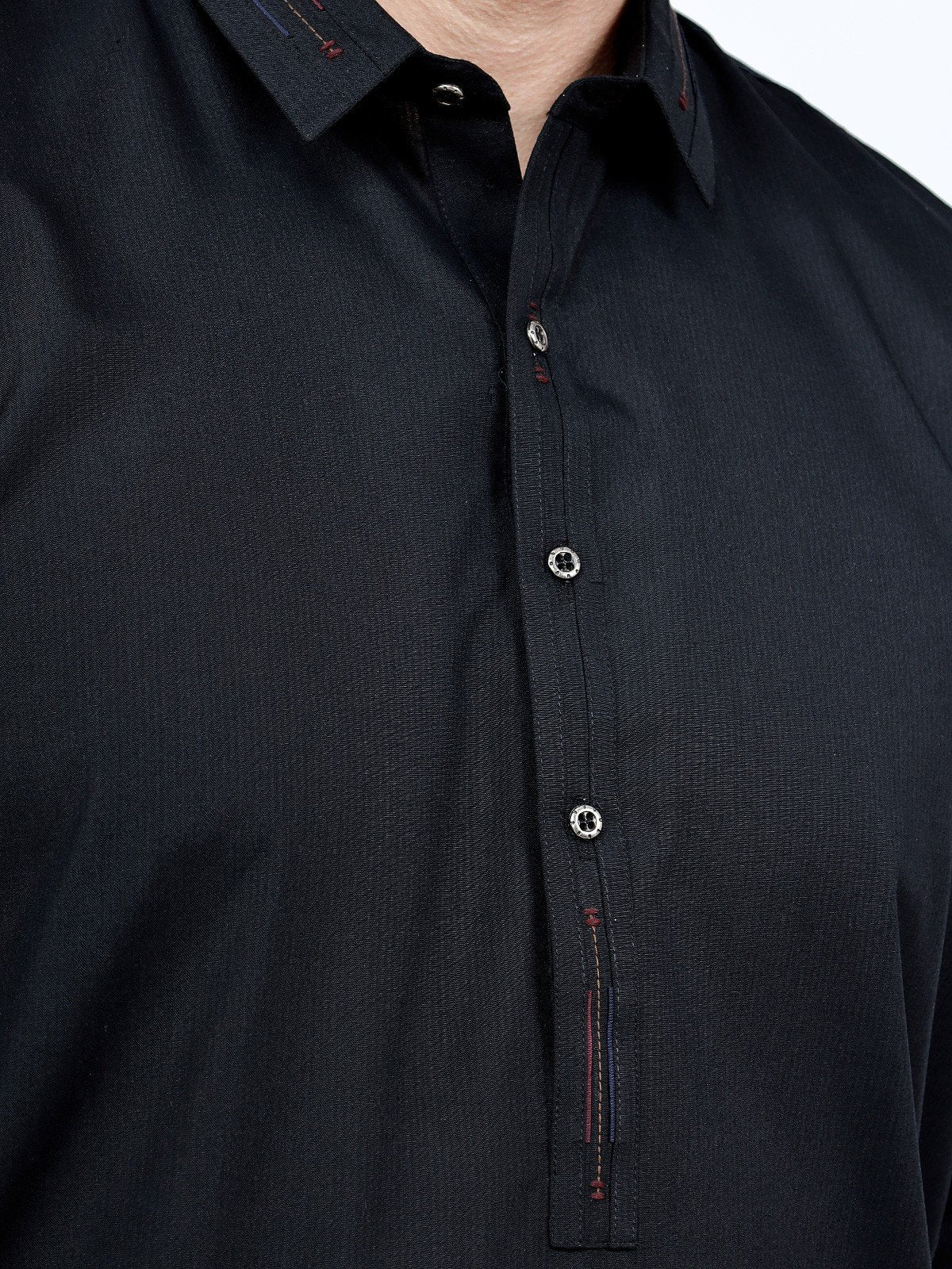 Men's Black Shalwar Kameez - EMTSW22S-99186 - Image 3