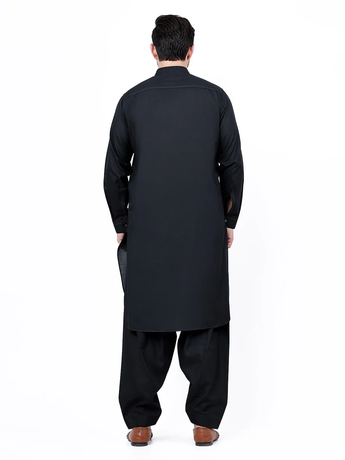 Men's Black Shalwar Kameez - EMTSW22S-99186 - Image 5