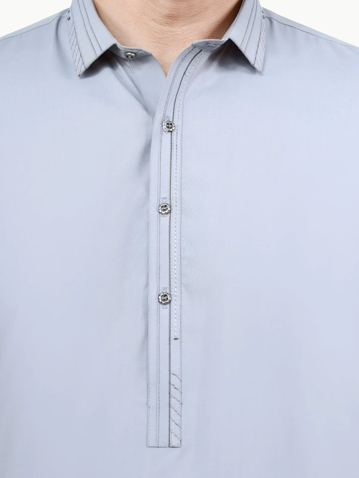 Men's Grey Shalwar Kameez - EMTSW22S-99187 - Image 3