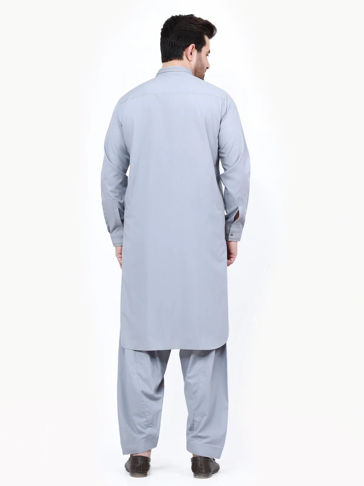 Men's Grey Shalwar Kameez - EMTSW22S-99187 - Image 4