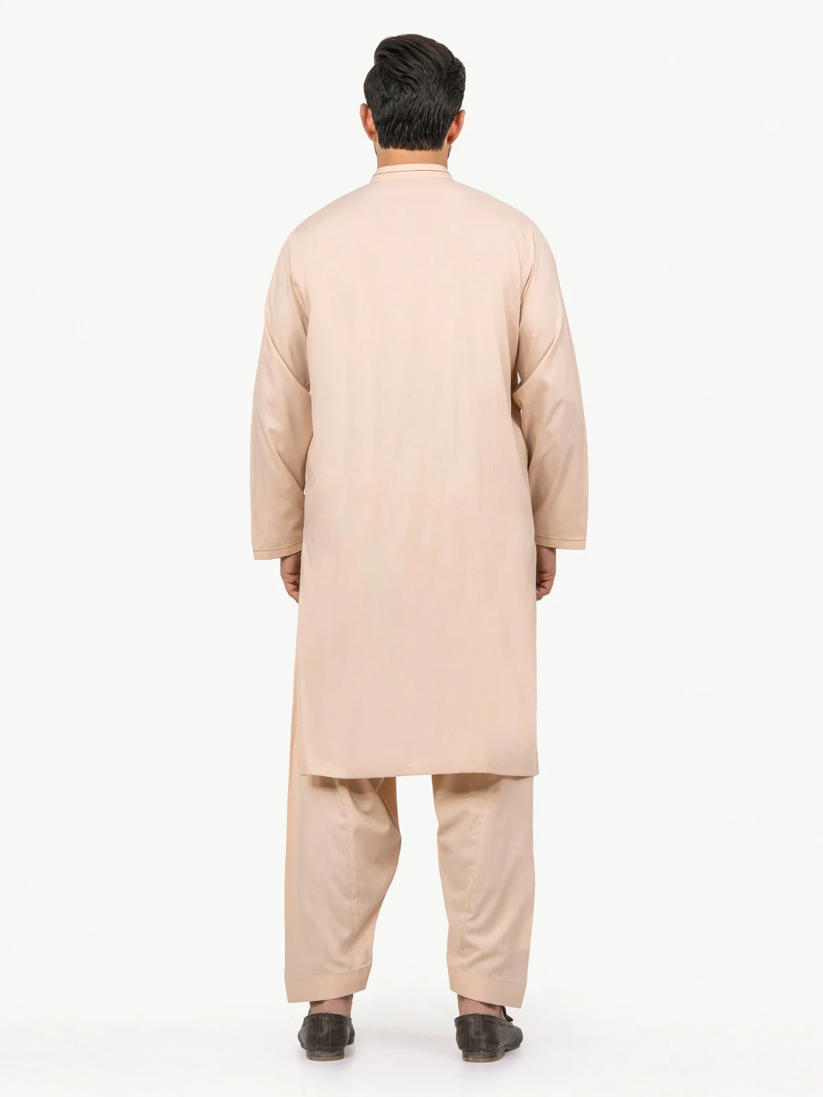 Men's Light Peach Shalwar Kameez - EMTSW22S-99189 - Image 4