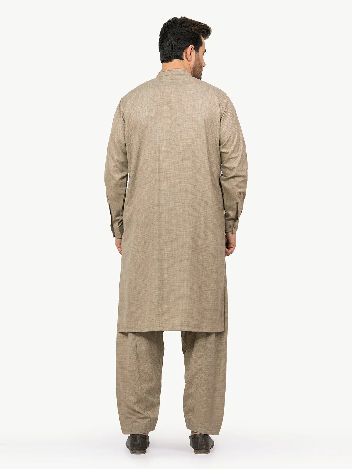 Men's Beige Shalwar Kameez - EMTSW22S-99193 - Image 4