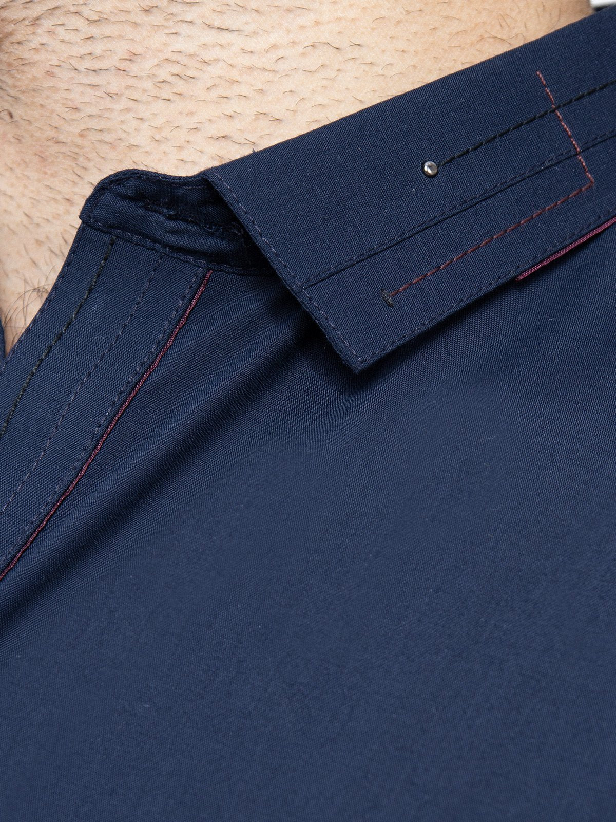 Men's Navy Shalwar Kameez - EMTSW22S-99200 - Image 4