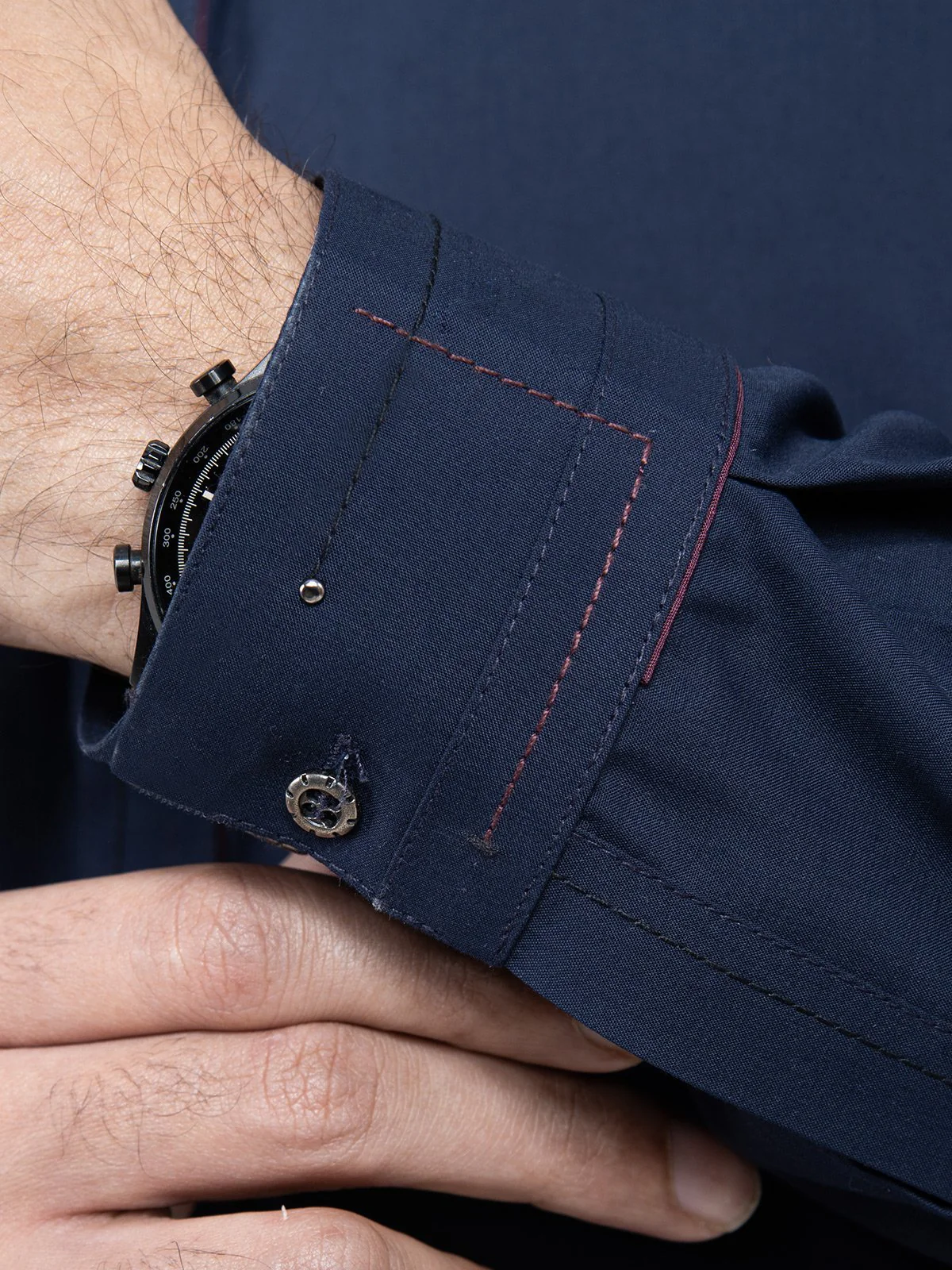 Men's Navy Shalwar Kameez - EMTSW22S-99200 - Image 5