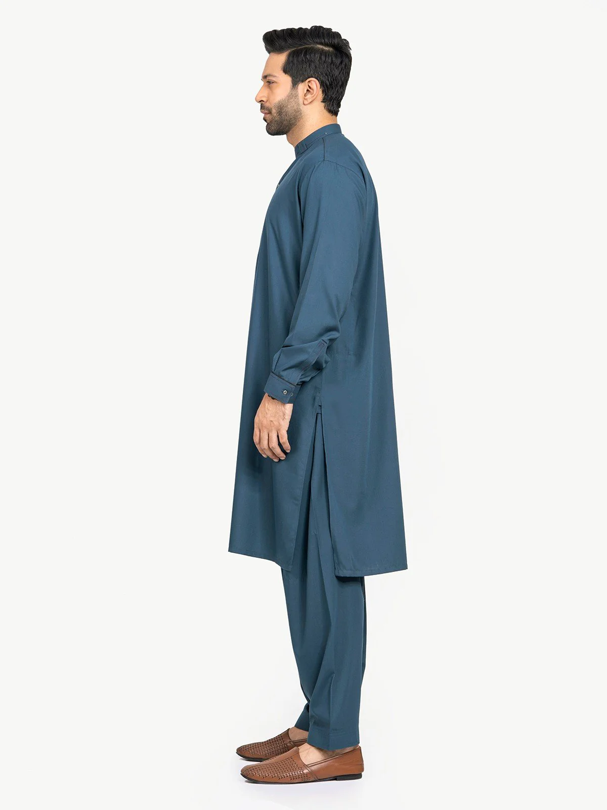 Men's Teal Shalwar Kameez - EMTSW22S-99201 - Image 3