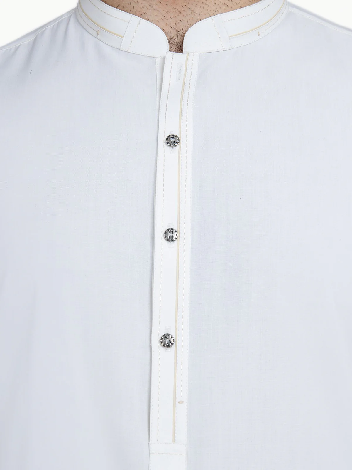 Men's Off White Shalwar Kameez - EMTSW22S-99203 - Image 3