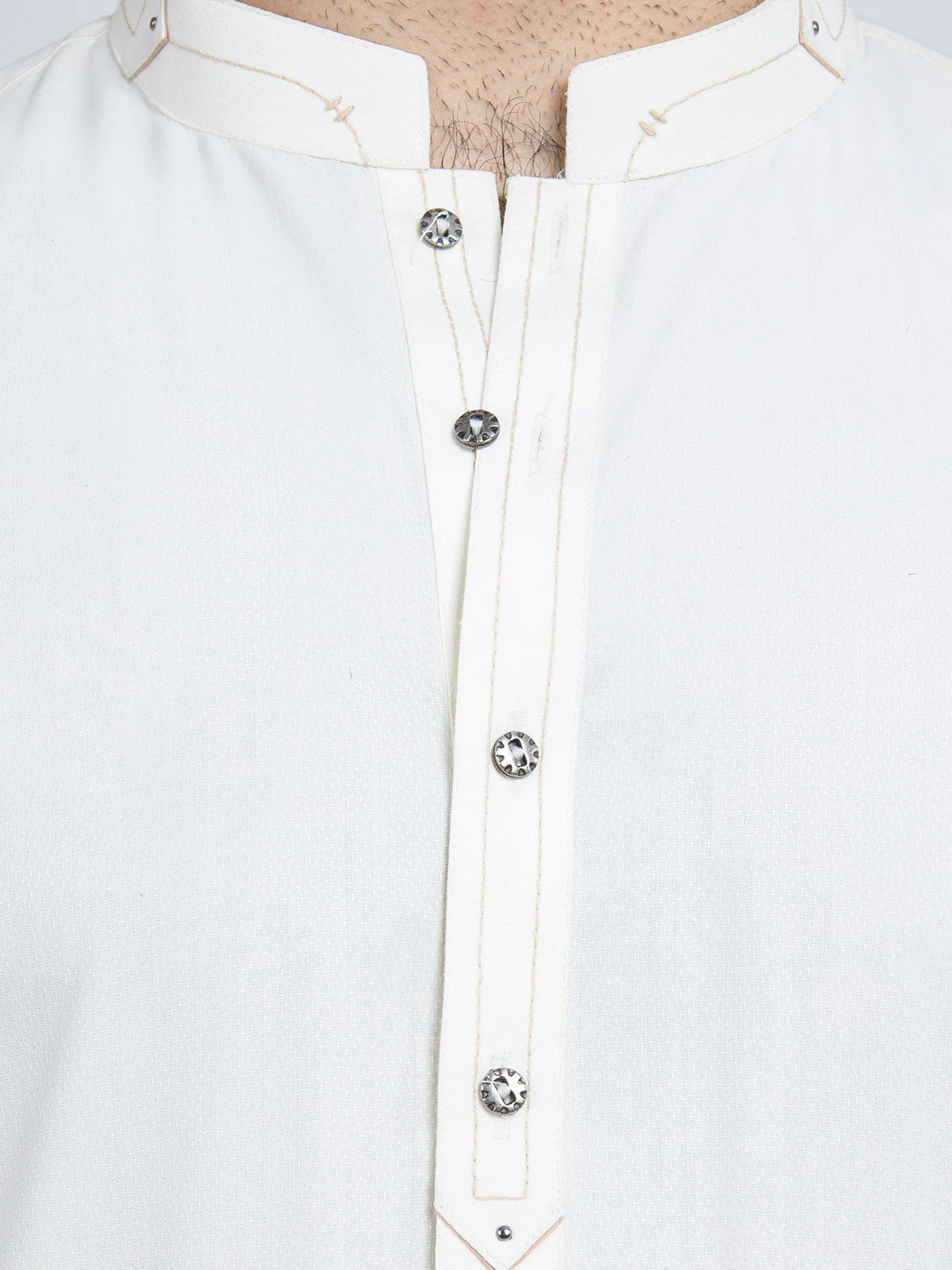 Men's Cream Shalwar Kameez - EMTSW22S-99204 - Image 3