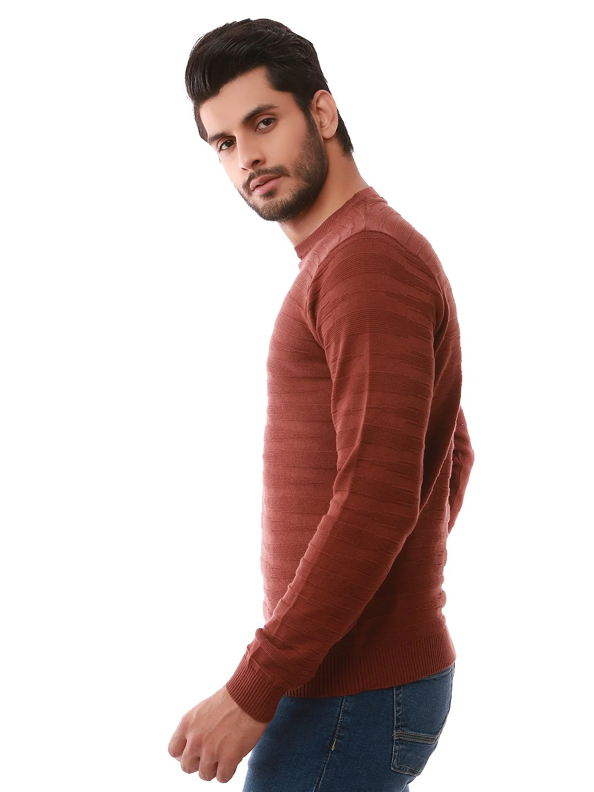 Men's Brown Sweater - EMTSWT19-002 - Image 2