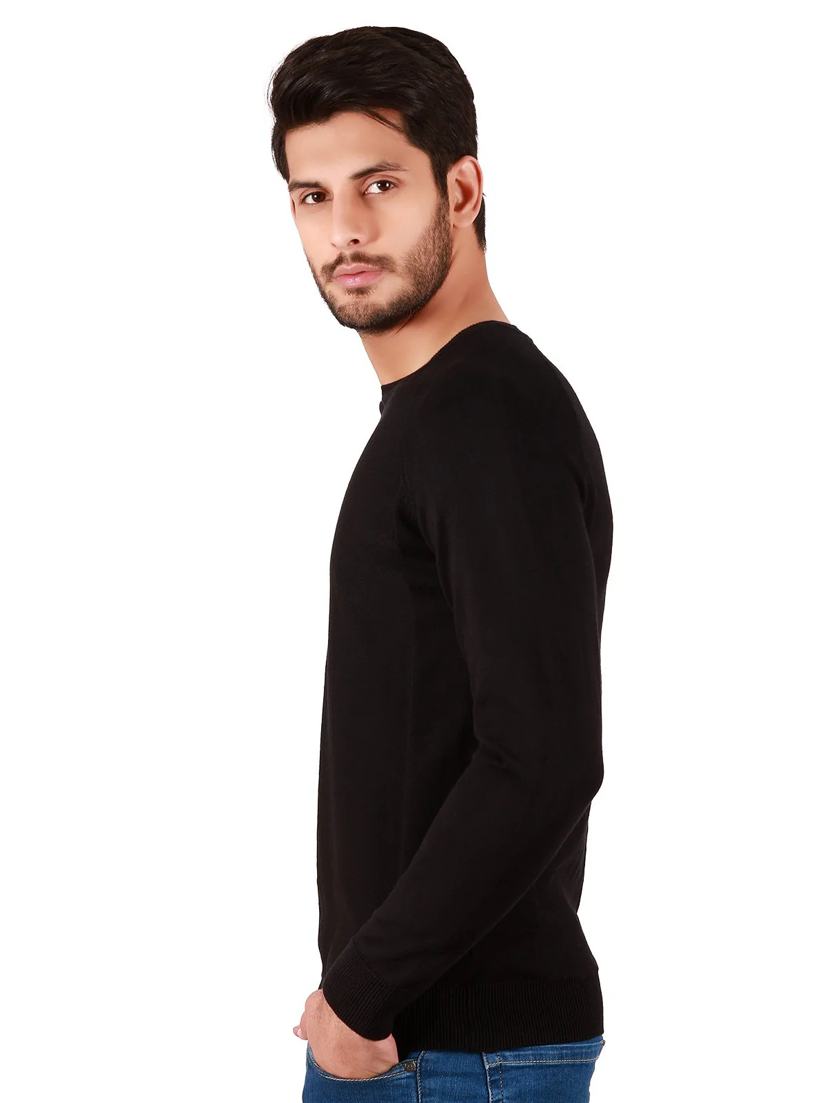 Men's Black Sweater - EMTSWT19-003 - Image 2