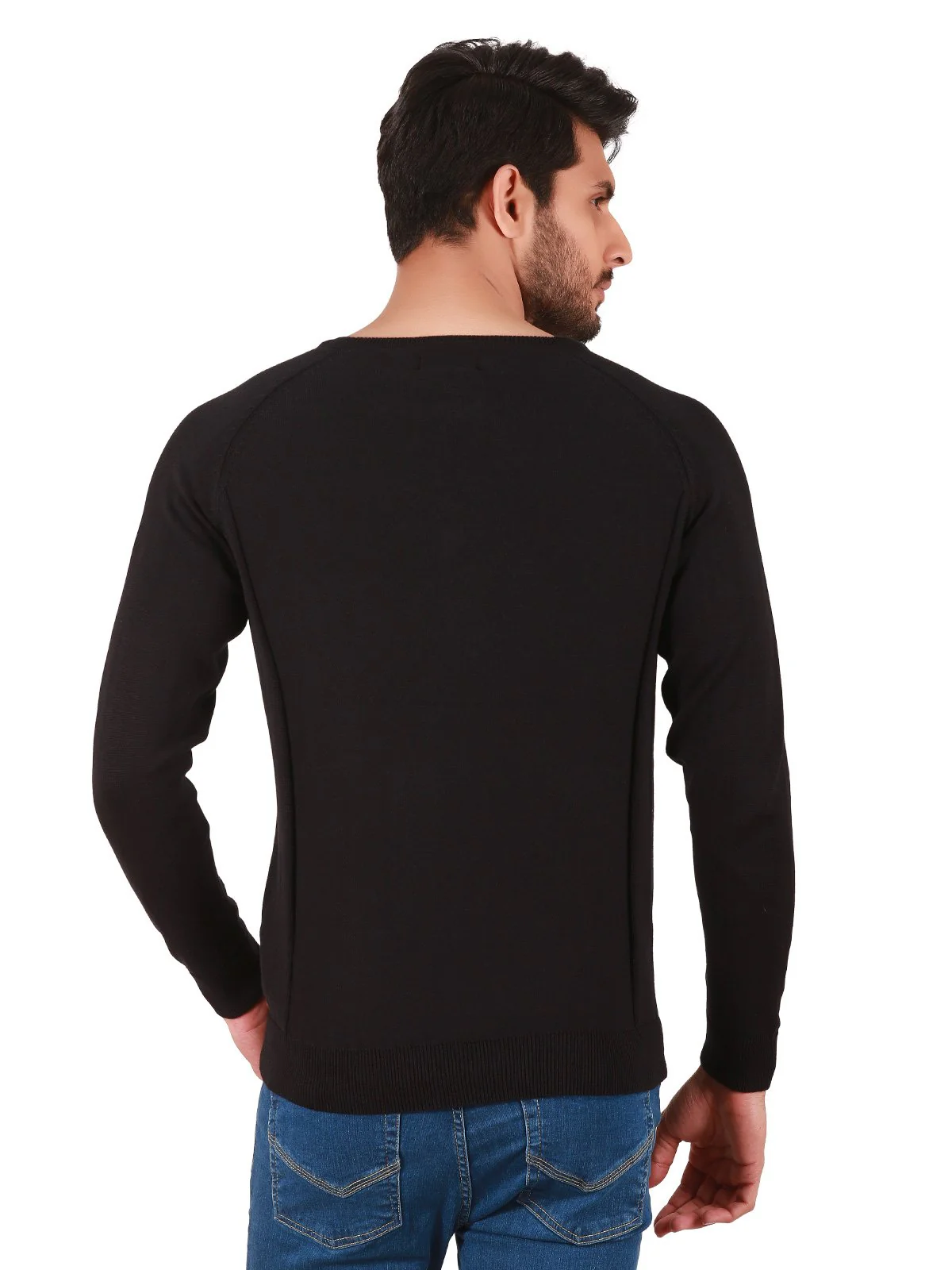 Men's Black Sweater - EMTSWT19-003 - Image 3