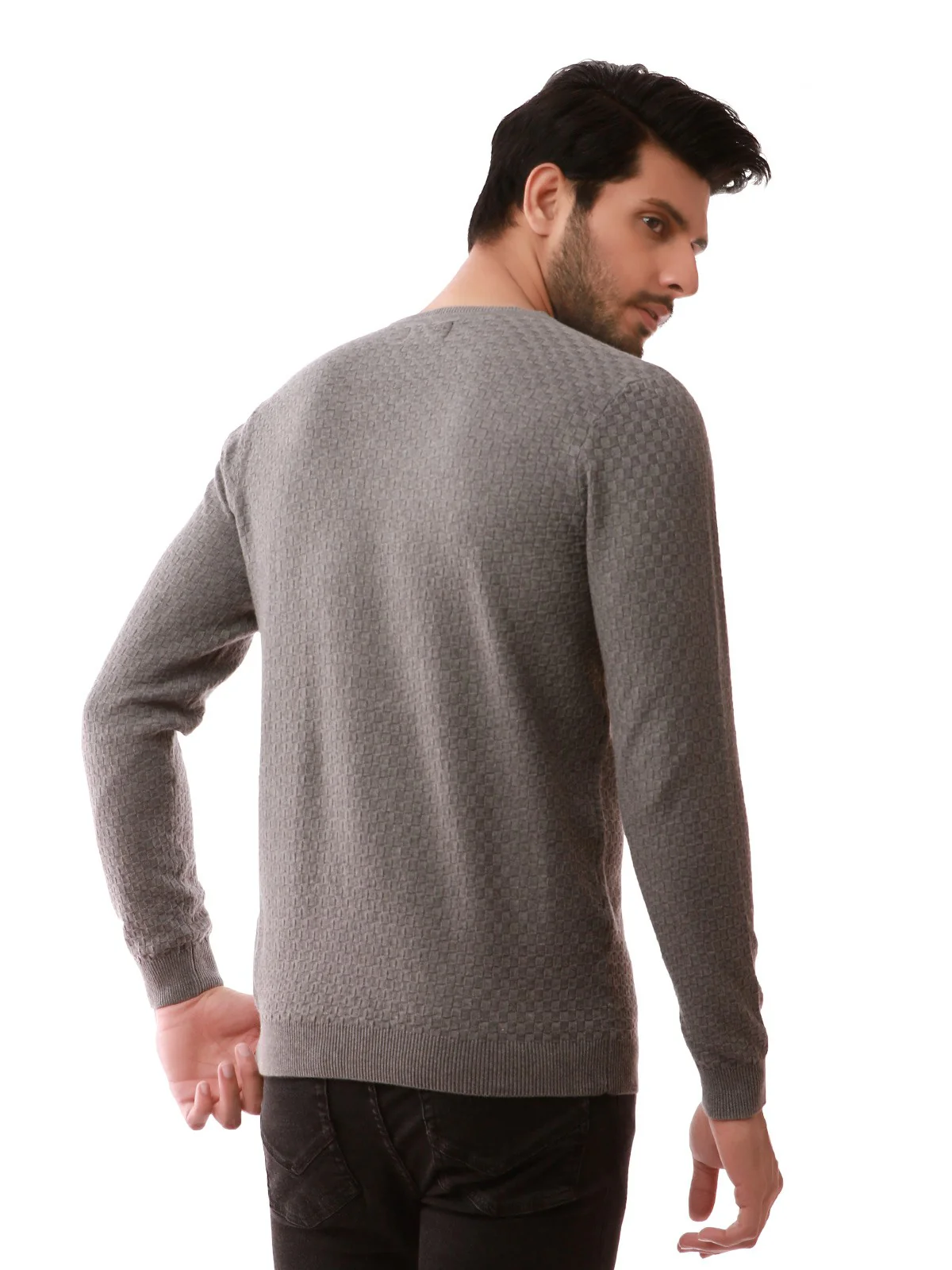 Men's Grey Sweater - EMTSWT19-009 - Image 3