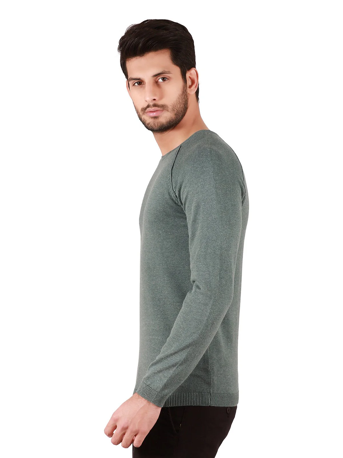 Men's Sea Green Sweater - EMTSWT19-013 - Image 2