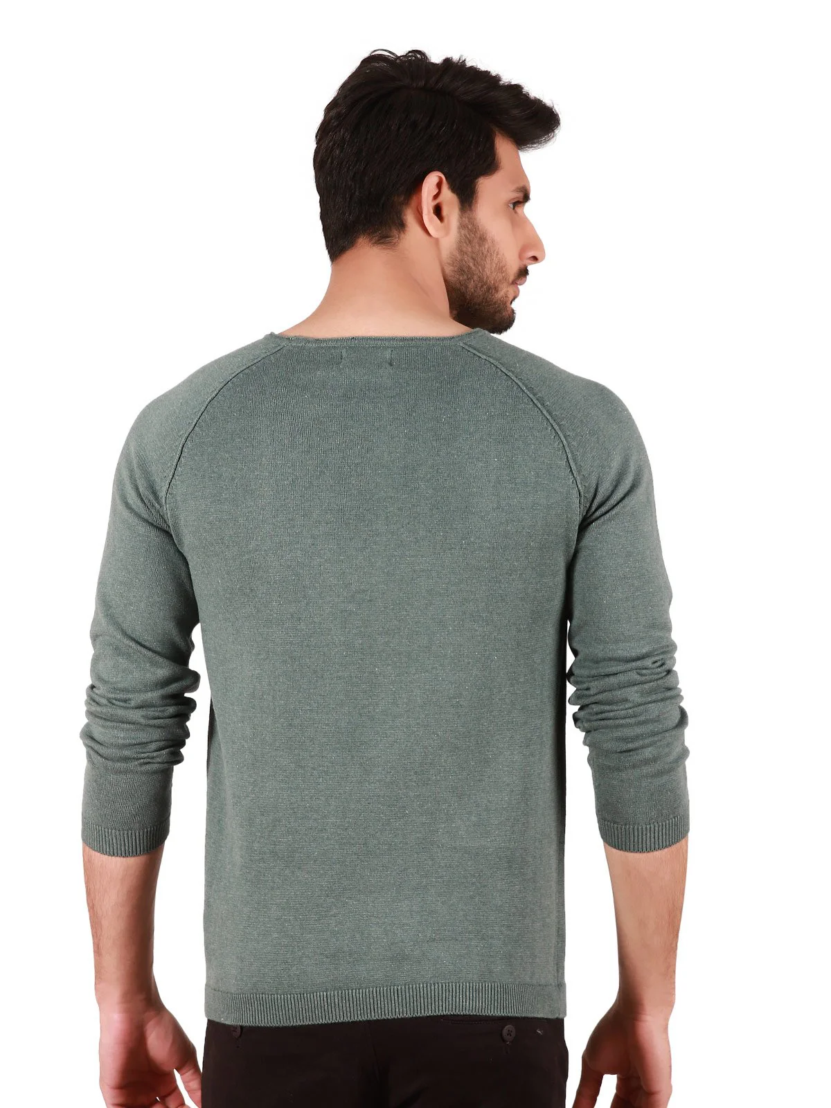 Men's Sea Green Sweater - EMTSWT19-013 - Image 3