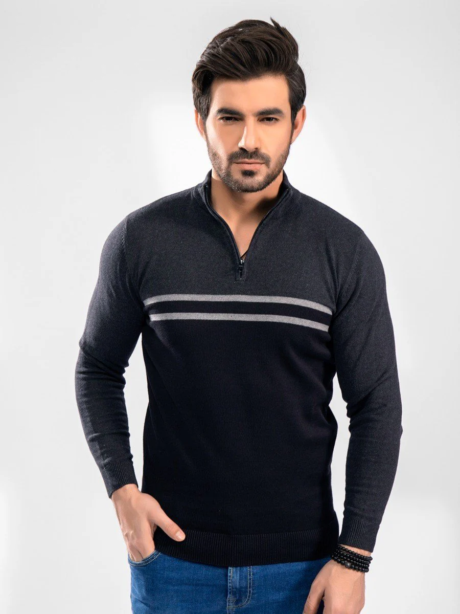Men's Black Sweater - EMTSWT20-004 - Image 3