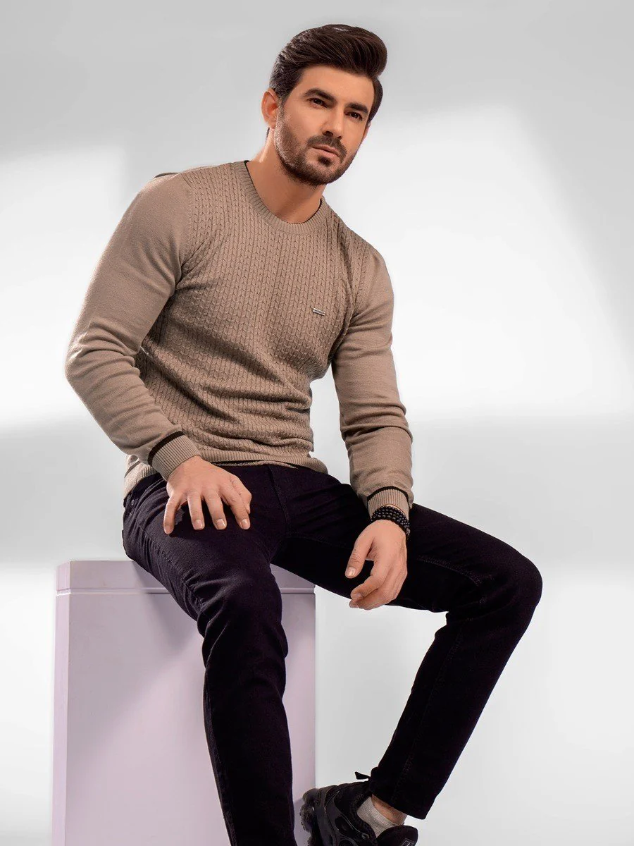 Men's Light Brown Sweater - EMTSWT20-015 - Image 2