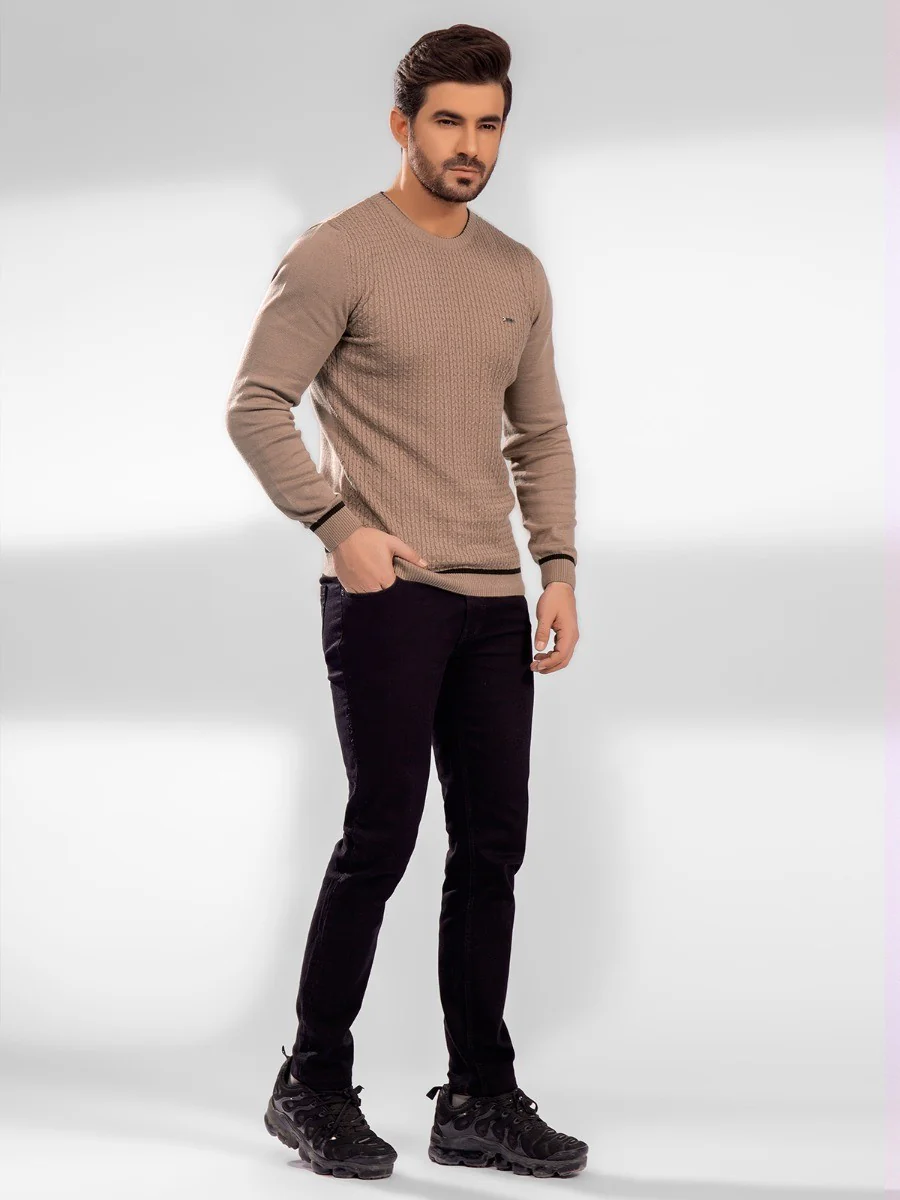 Men's Light Brown Sweater - EMTSWT20-015 - Image 3