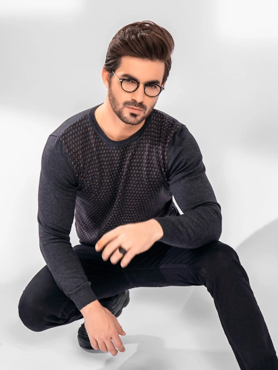 Men's Charcoal Sweater - EMTSWT20-016 - Image 3